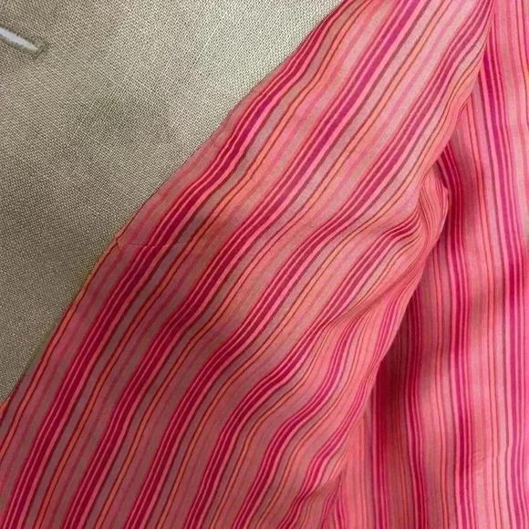 Bianca Nygard Petite  Linen Jacket with Striped Lining - Picture 6 of 8